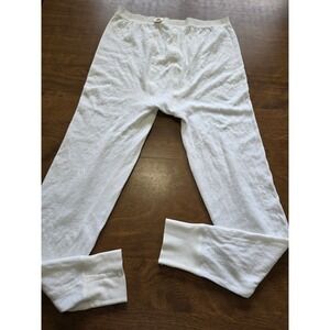 Vintage Medallion Mens XL White Thermal Long Johns Underwear Made in USA  Layer